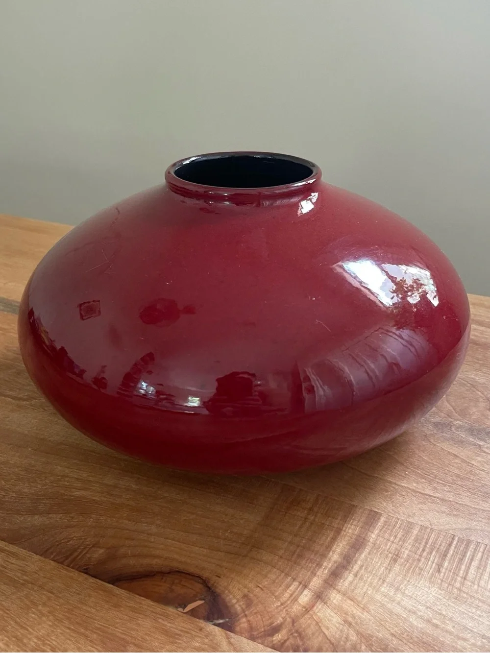 Vintage 70s Scheurich Amano Oxblood Red West German Pottery Vase # 629-13